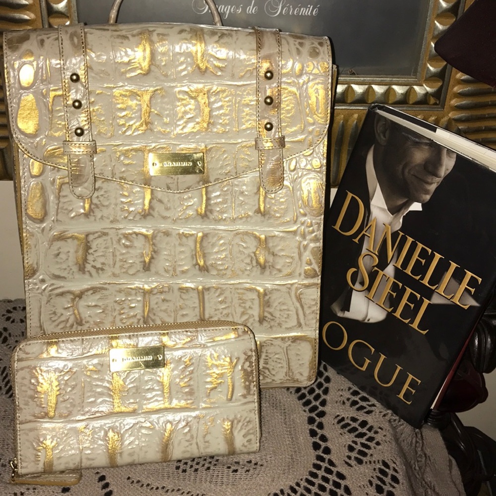 Brahmin Backpack and wallet.